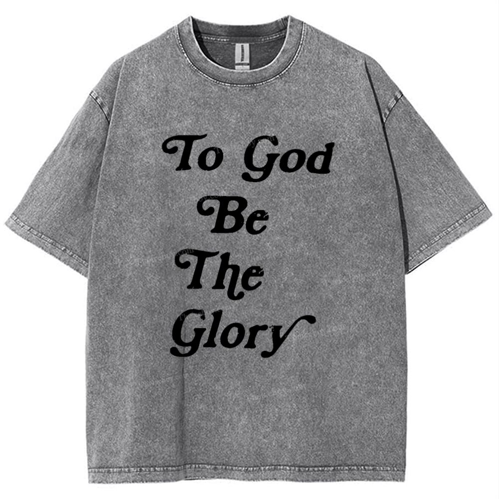 To God To Be Glory Snowflake Vintage Cotton T-Shirt