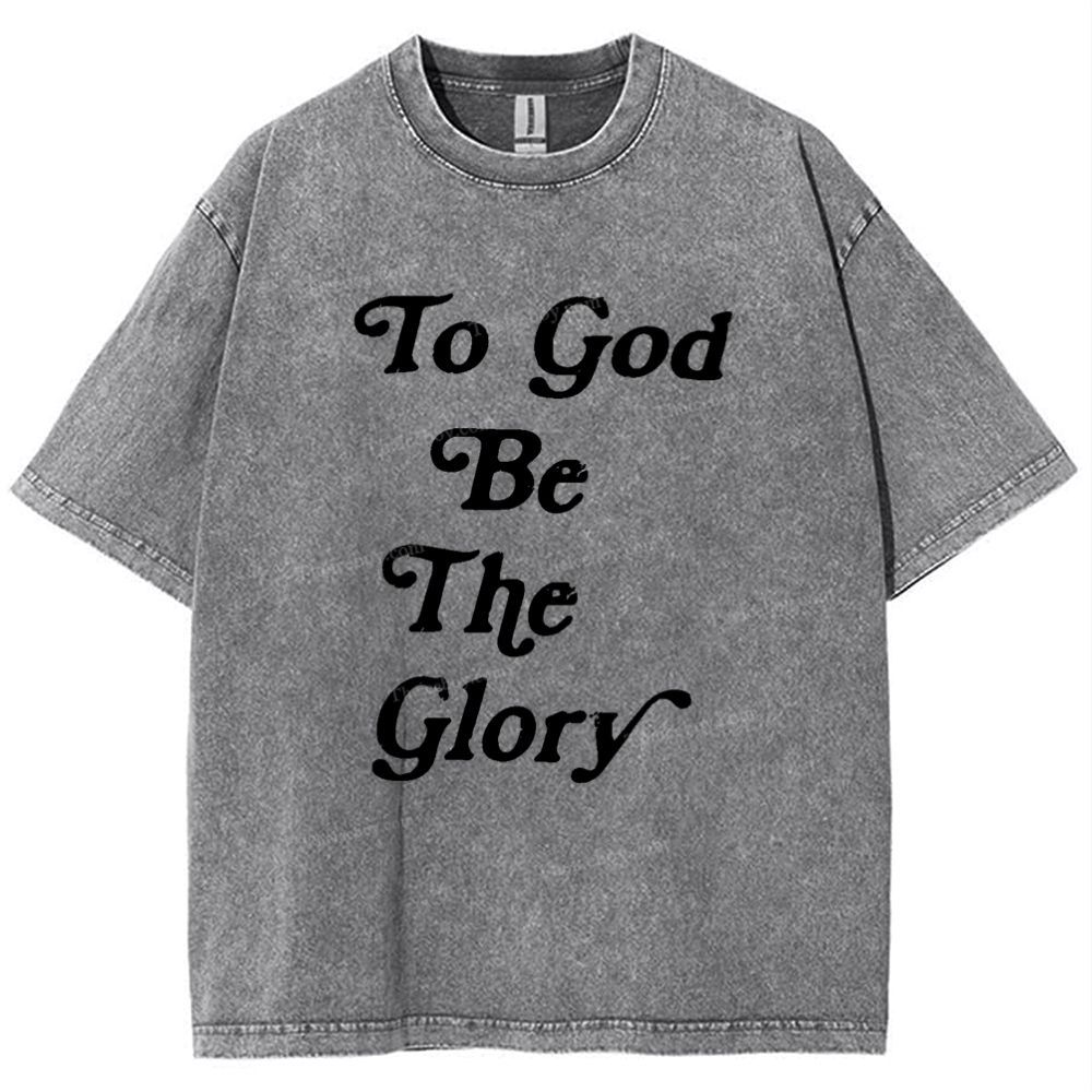 To God To Be Glory Snowflake Vintage Cotton T-Shirt