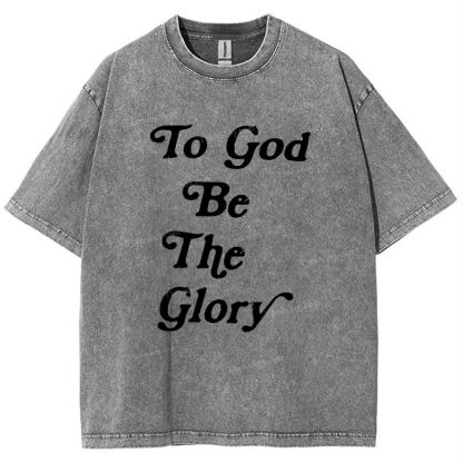 To God To Be Glory Snowflake Vintage Cotton T-Shirt