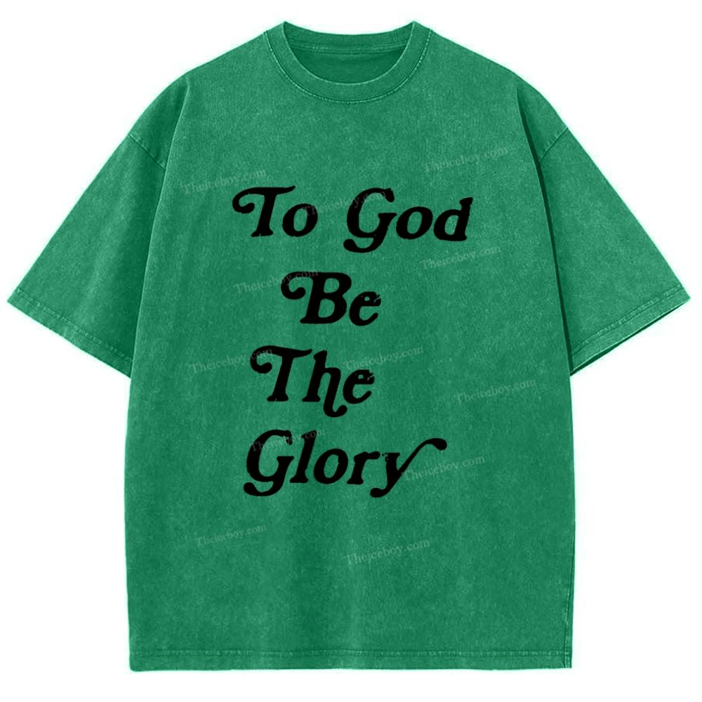 To God To Be Glory Snowflake Vintage Cotton T-Shirt