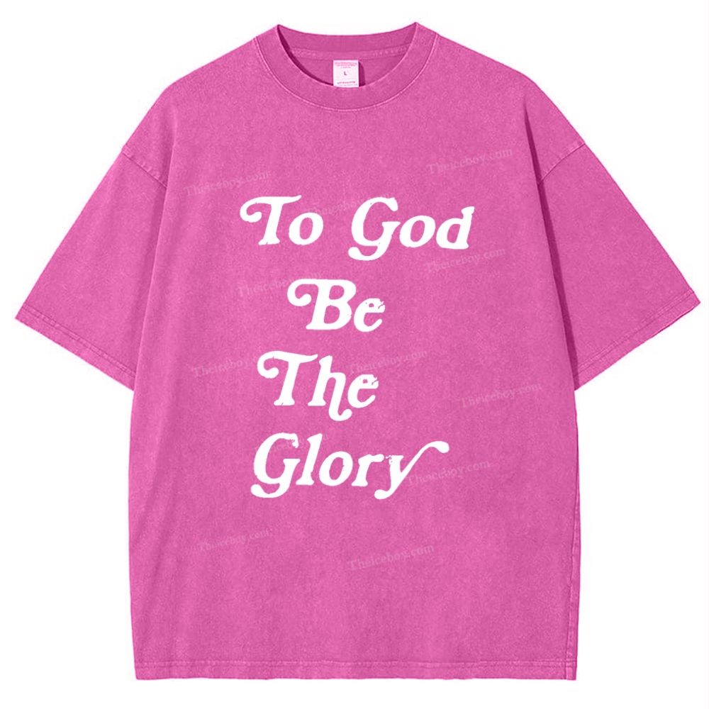 To God To Be Glory Snowflake Vintage Cotton T-Shirt