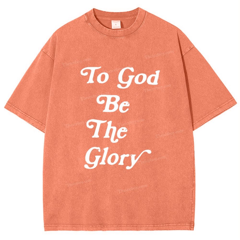 To God To Be Glory Snowflake Vintage Cotton T-Shirt