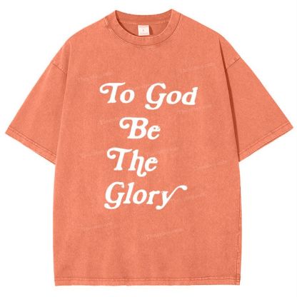 To God To Be Glory Snowflake Vintage Cotton T-Shirt