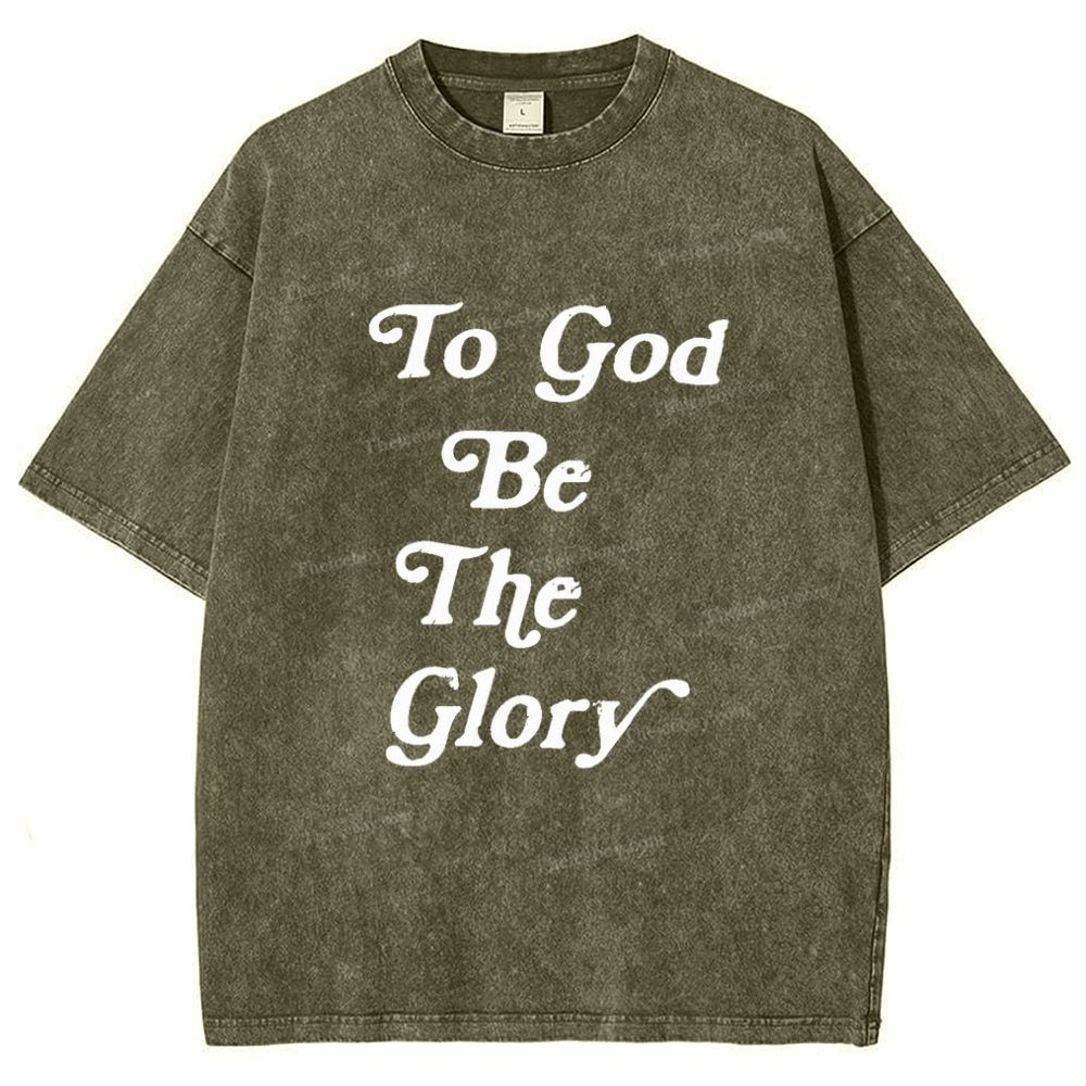 To God To Be Glory Snowflake Vintage Cotton T-Shirt