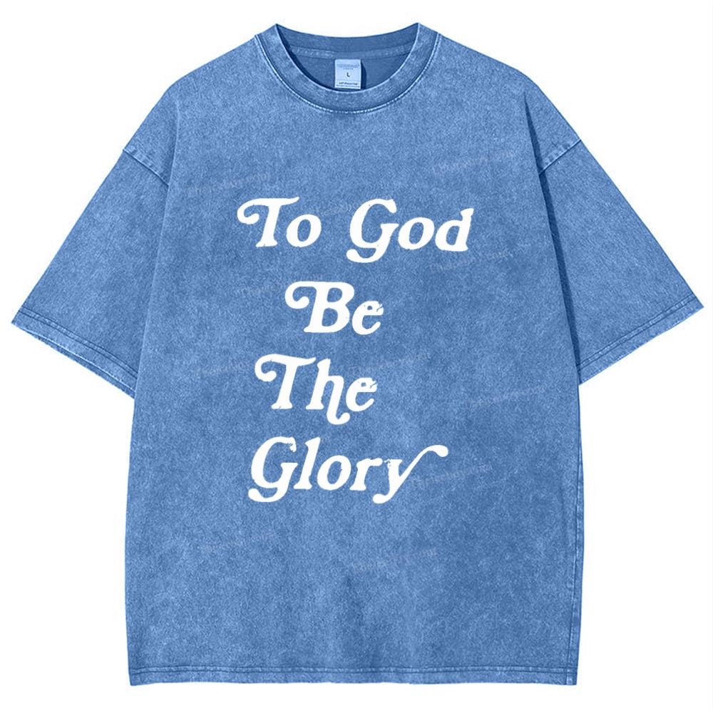 To God To Be Glory Snowflake Vintage Cotton T-Shirt