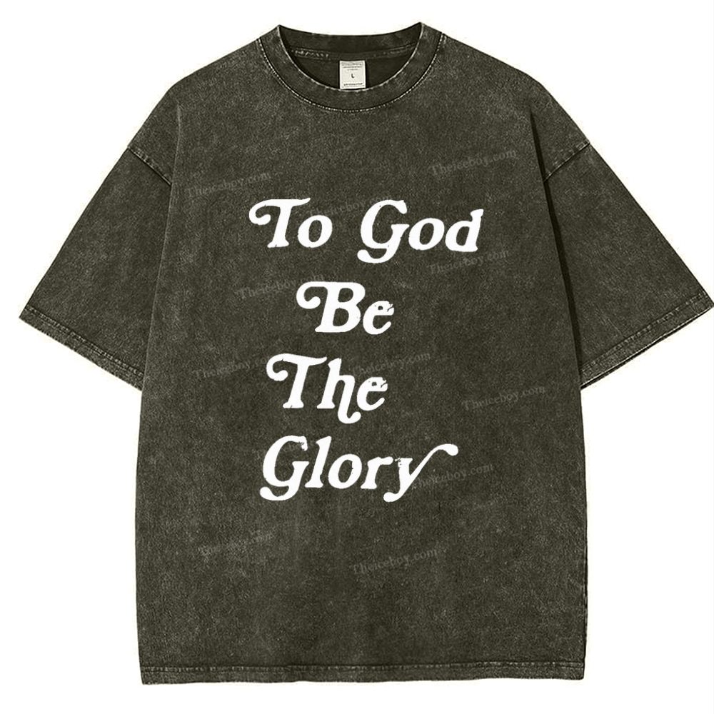 To God To Be Glory Snowflake Vintage Cotton T-Shirt