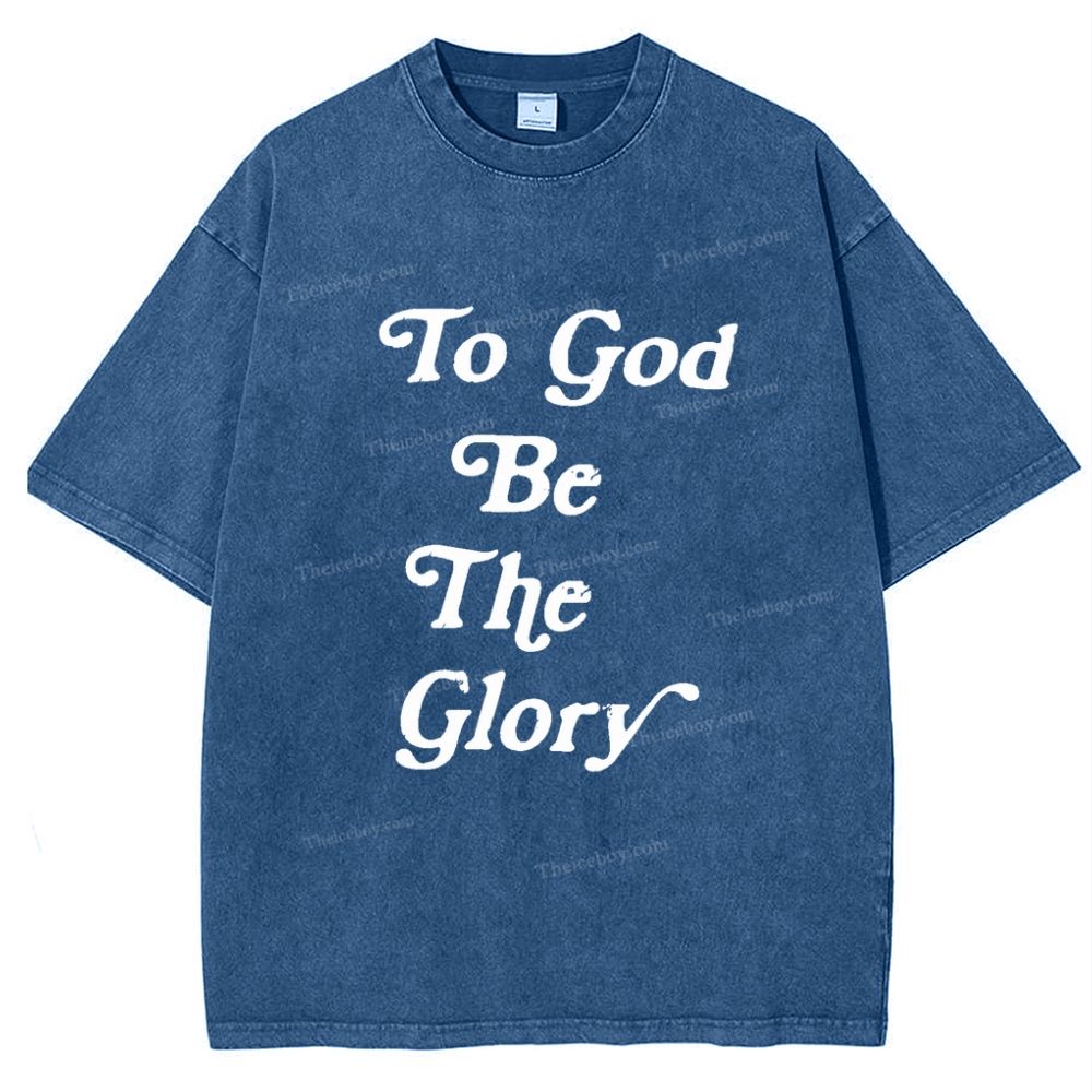 To God To Be Glory Snowflake Vintage Cotton T-Shirt