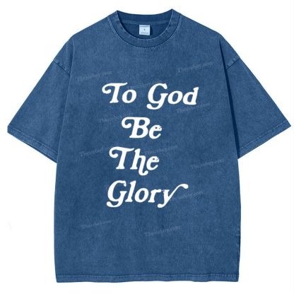To God To Be Glory Snowflake Vintage Cotton T-Shirt