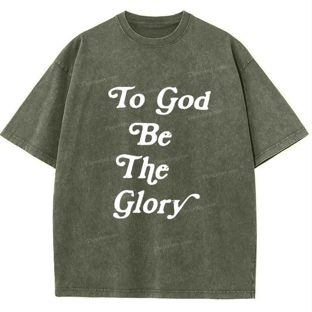To God To Be Glory Snowflake Vintage Cotton T-Shirt