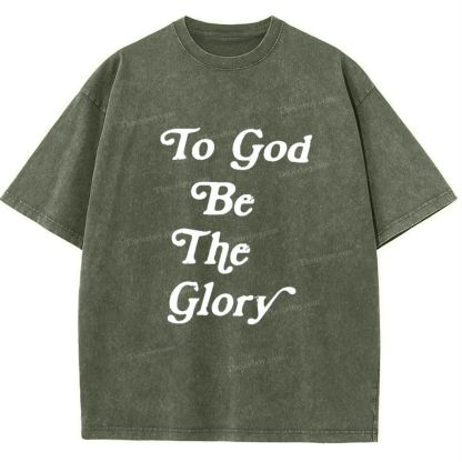 To God To Be Glory Snowflake Vintage Cotton T-Shirt