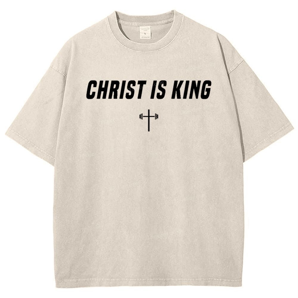 Christ Is King Snowflake Vintage Washed T-Shirt