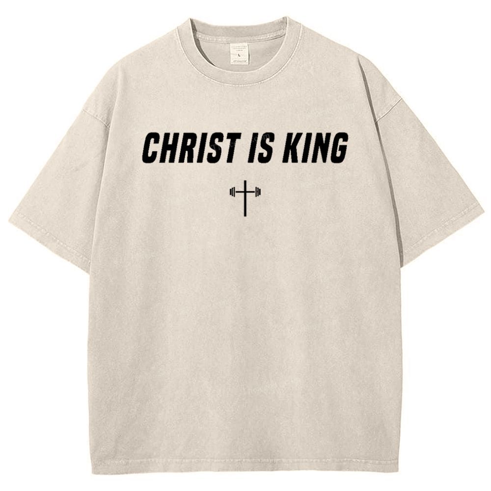 Christ Is King Snowflake Vintage Washed T-Shirt