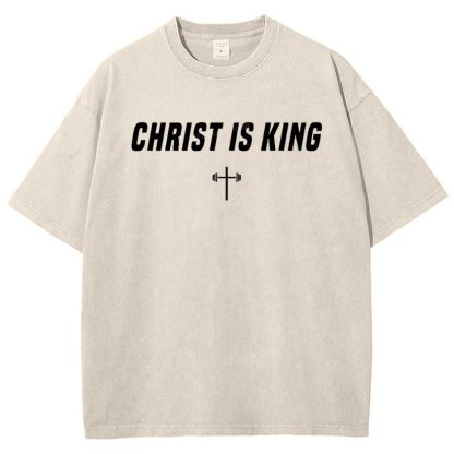 Christ Is King Snowflake Vintage Washed T-Shirt