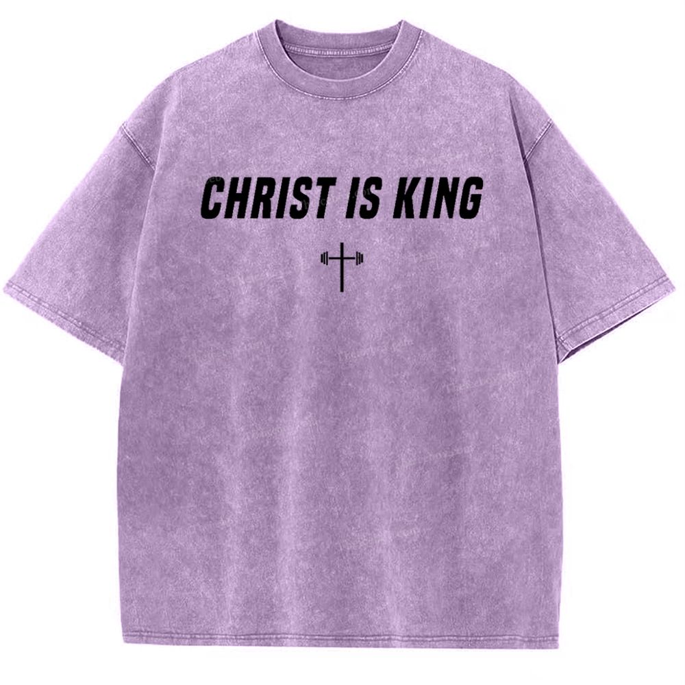 Christ Is King Snowflake Vintage Washed T-Shirt
