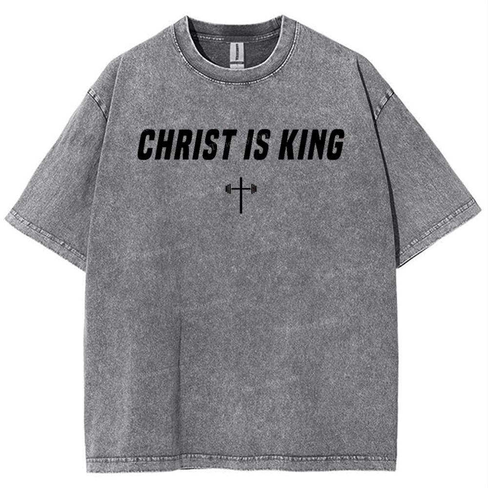 Christ Is King Snowflake Vintage Washed T-Shirt