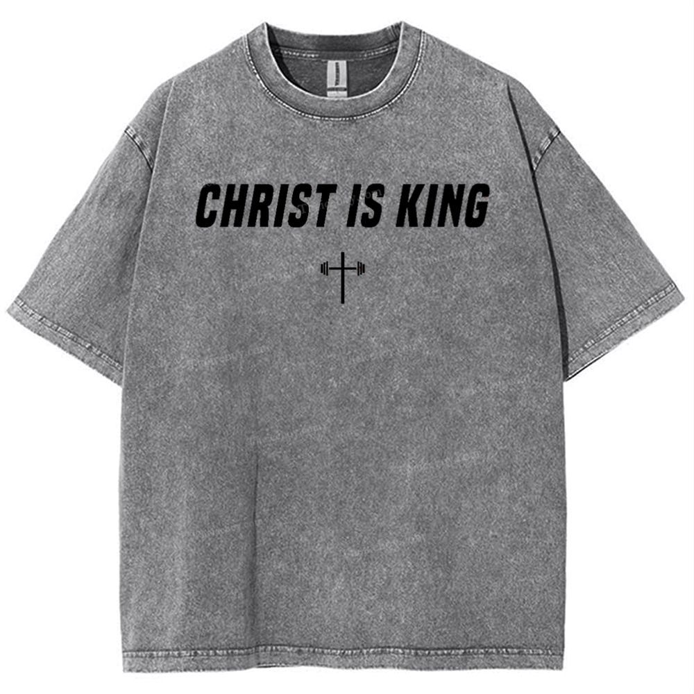 Christ Is King Snowflake Vintage Washed T-Shirt