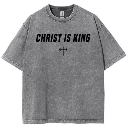Christ Is King Snowflake Vintage Washed T-Shirt