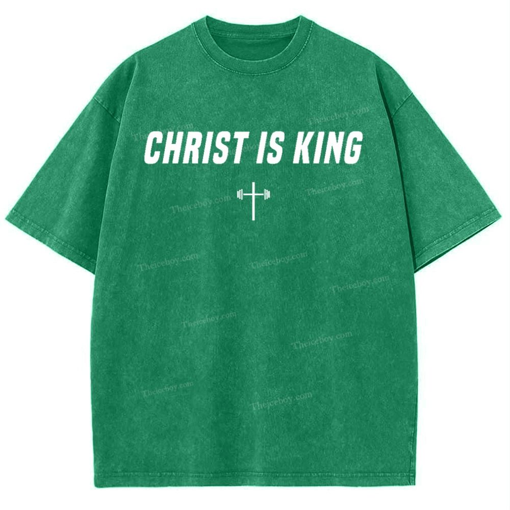 Christ Is King Snowflake Vintage Washed T-Shirt
