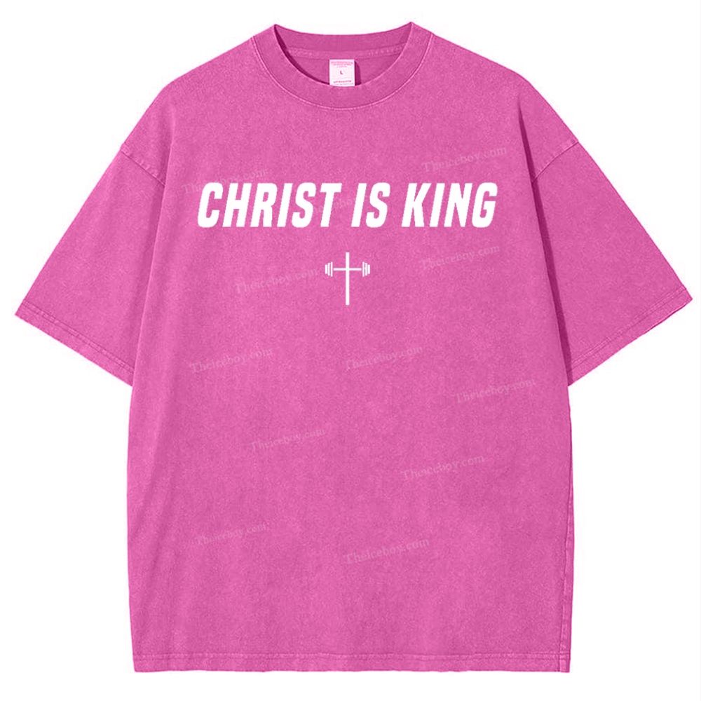 Christ Is King Snowflake Vintage Washed T-Shirt