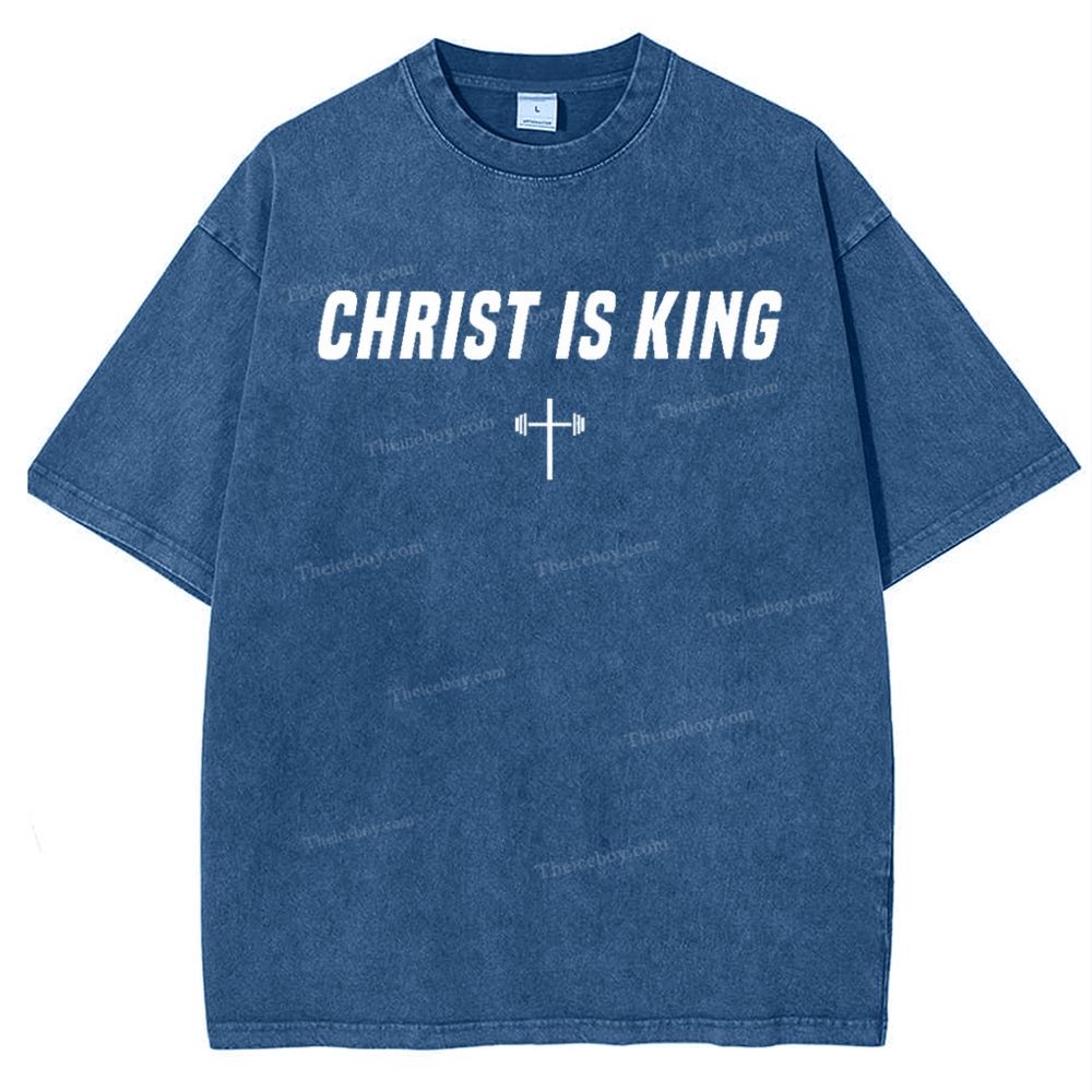 Christ Is King Snowflake Vintage Washed T-Shirt