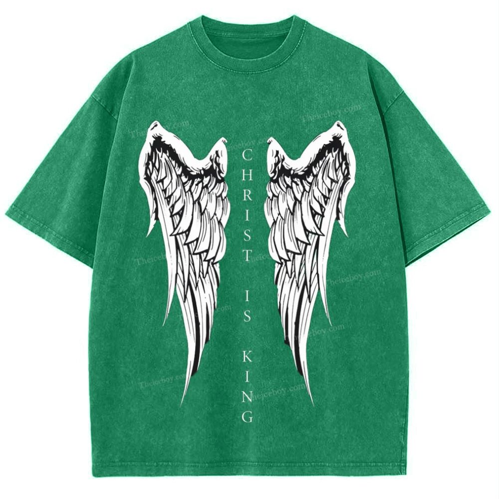 Christ Is King Snowflake Vintage Washed T-Shirt