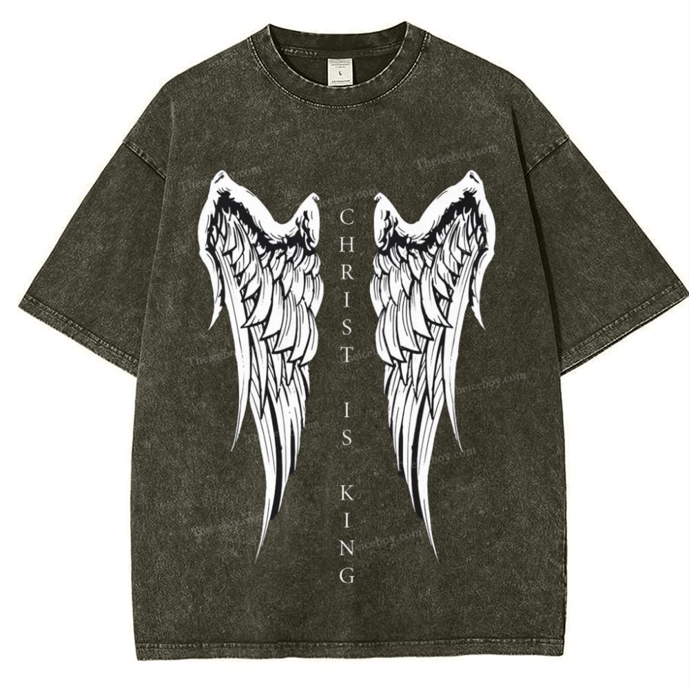 Christ Is King Snowflake Vintage Washed T-Shirt