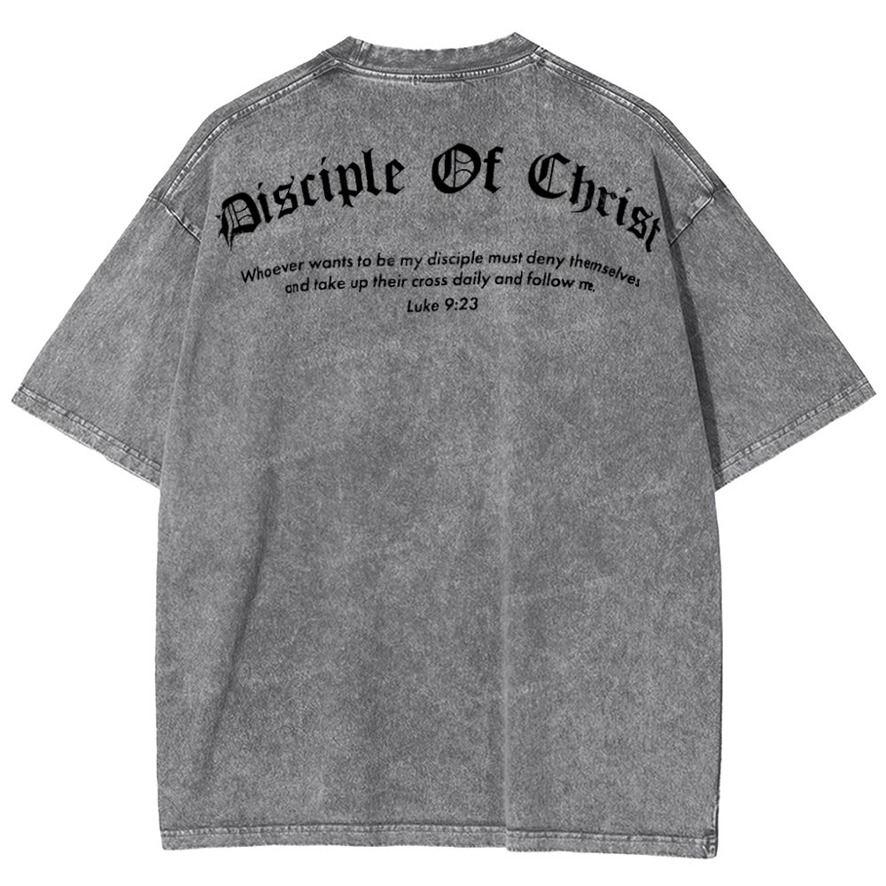 Disciple Of Christ Snowflake Vintage Washed T-Shirt