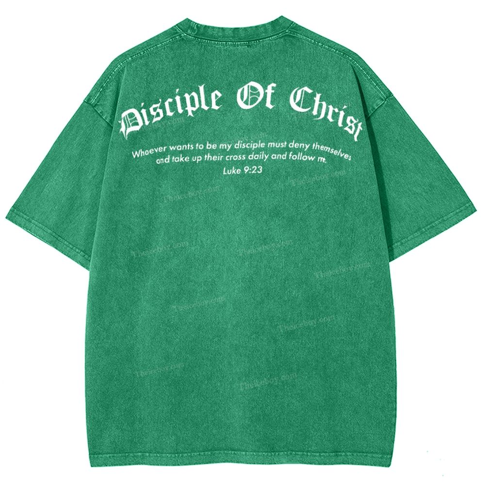 Disciple Of Christ Snowflake Vintage Washed T-Shirt