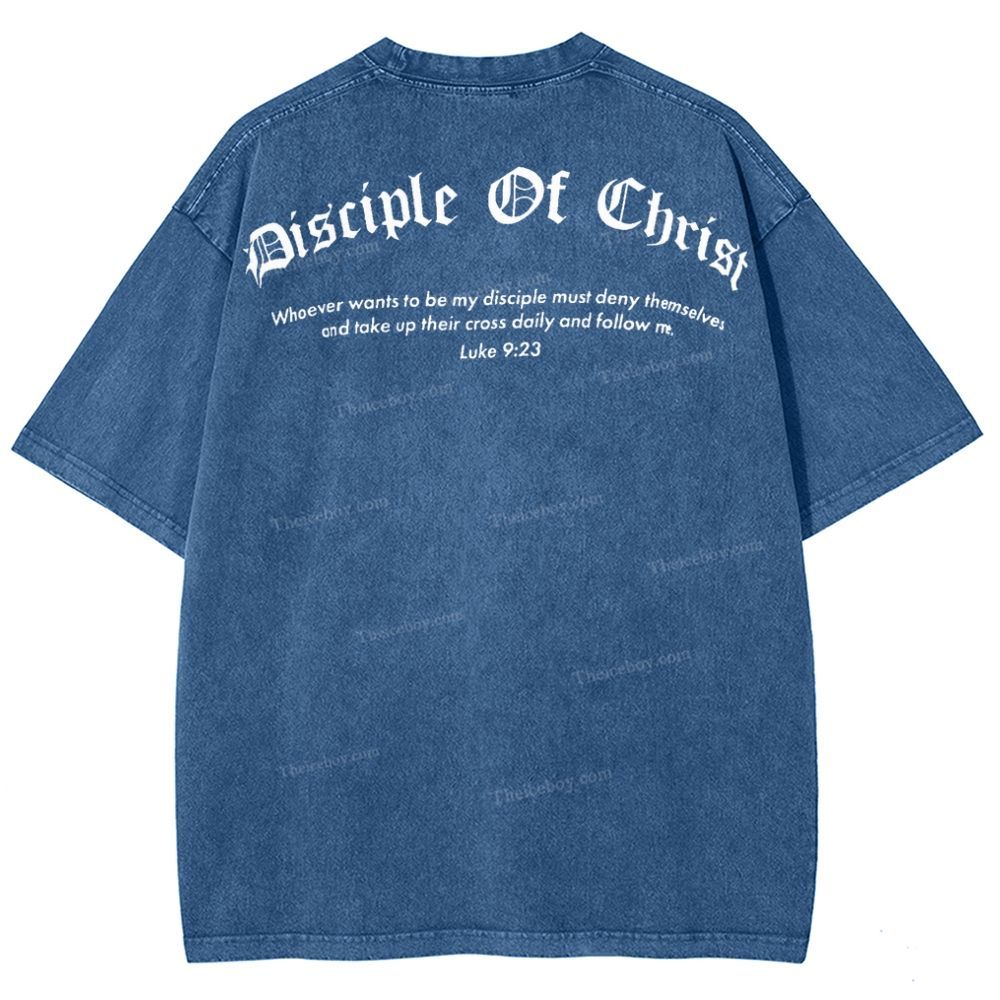 Disciple Of Christ Snowflake Vintage Washed T-Shirt