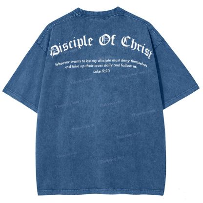Disciple Of Christ Snowflake Vintage Washed T-Shirt