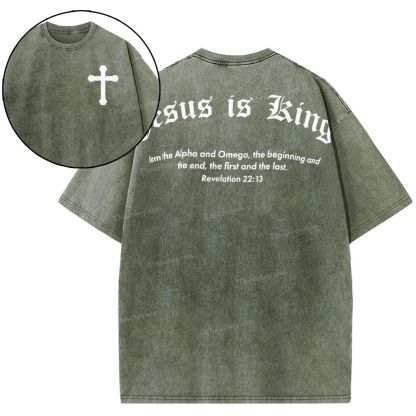 Jesus Is King Snowflake Vintage Washed T-Shirt