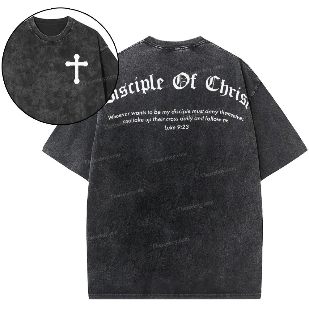 Disciple Of Christ Snowflake Vintage Washed T-Shirt