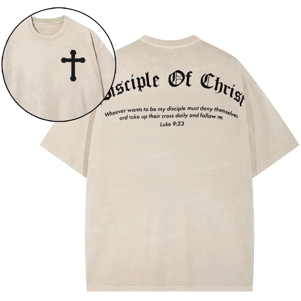 Disciple Of Christ Snowflake Vintage Washed T-Shirt