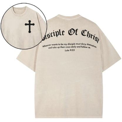 Disciple Of Christ Snowflake Vintage Washed T-Shirt