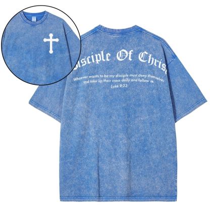 Disciple Of Christ Snowflake Vintage Washed T-Shirt
