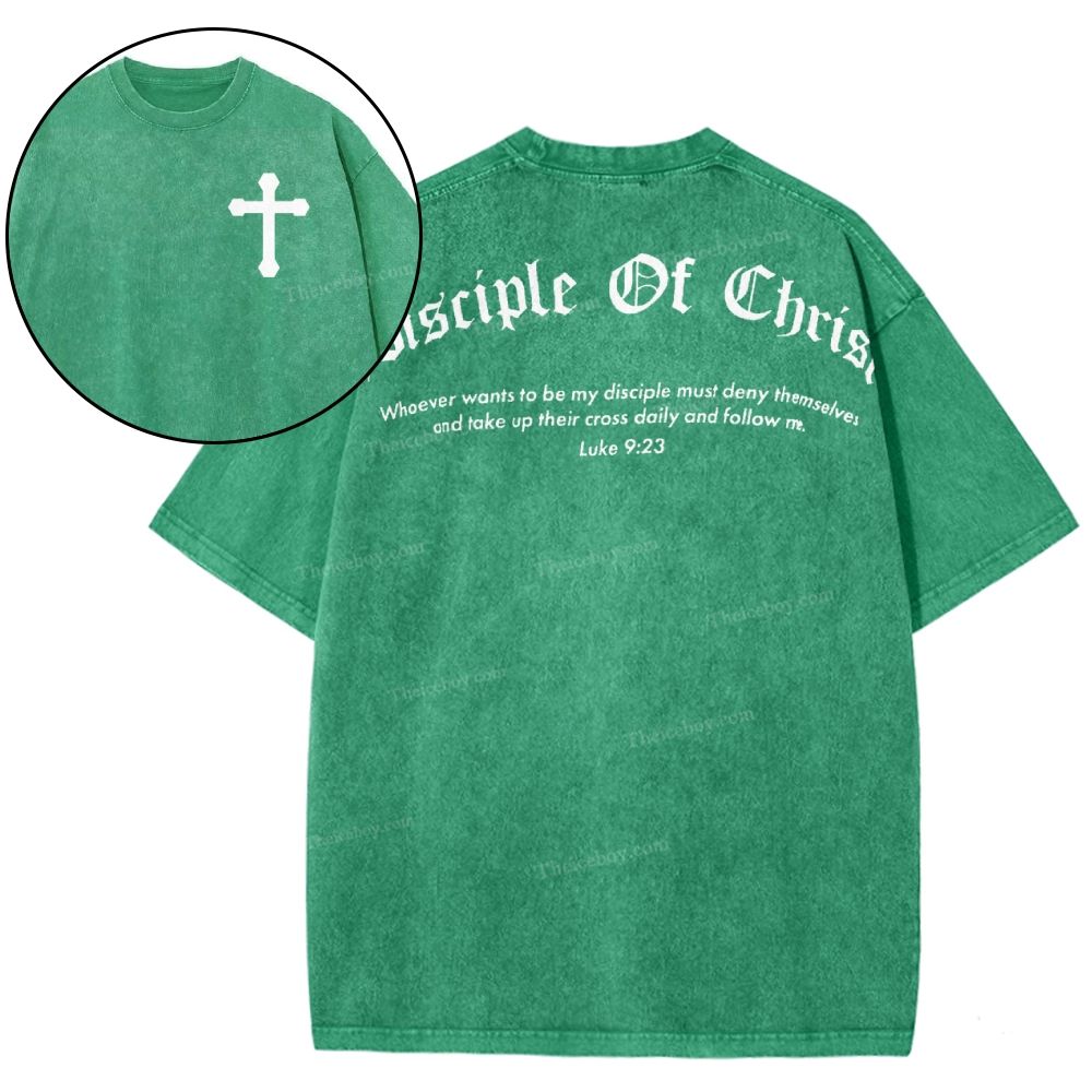 Disciple Of Christ Snowflake Vintage Washed T-Shirt