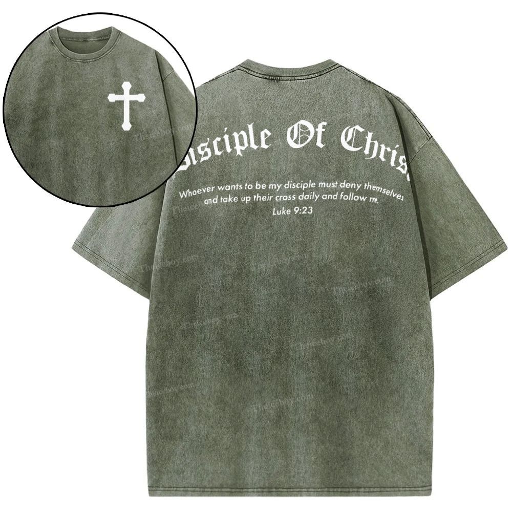 Disciple Of Christ Snowflake Vintage Washed T-Shirt