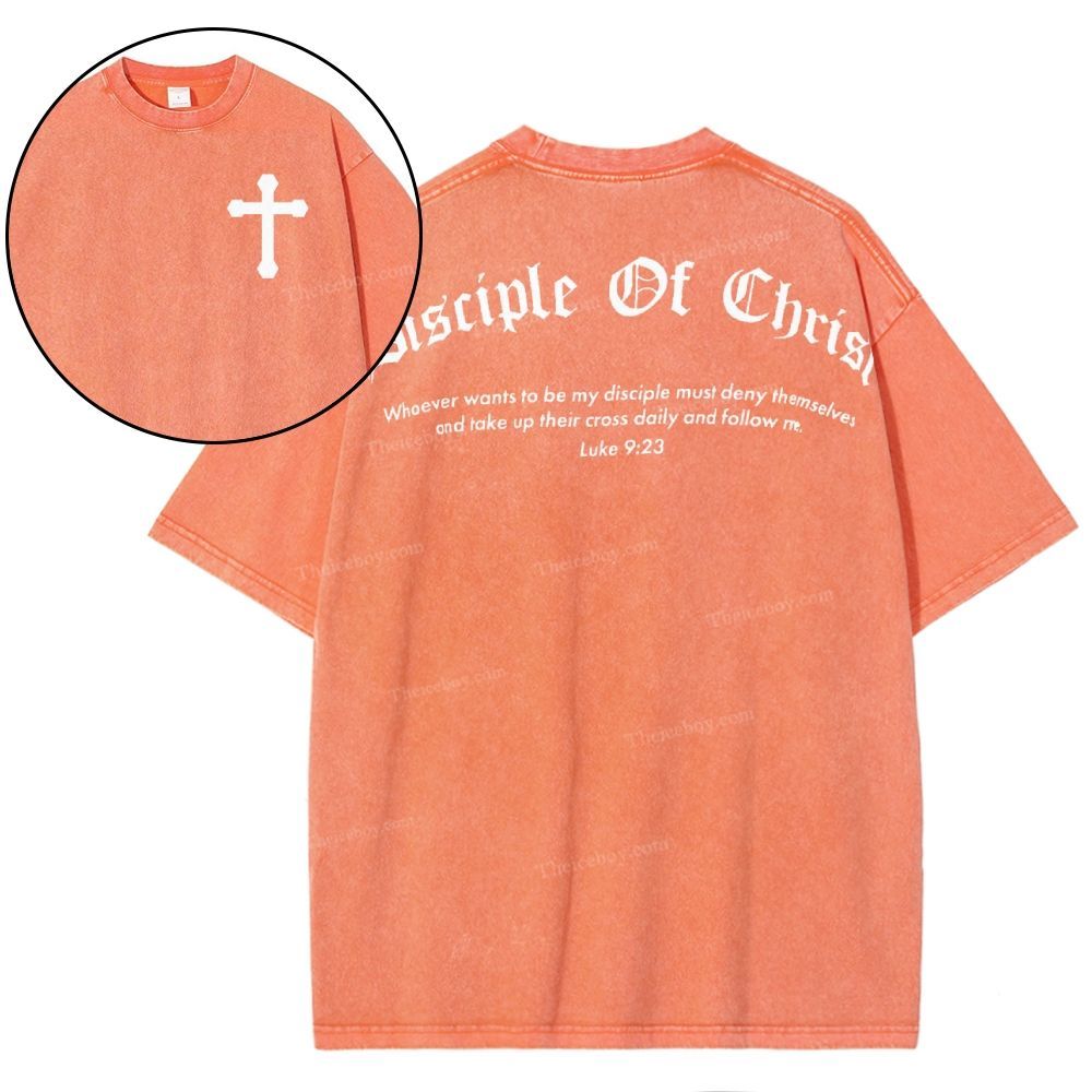 Disciple Of Christ Snowflake Vintage Washed T-Shirt
