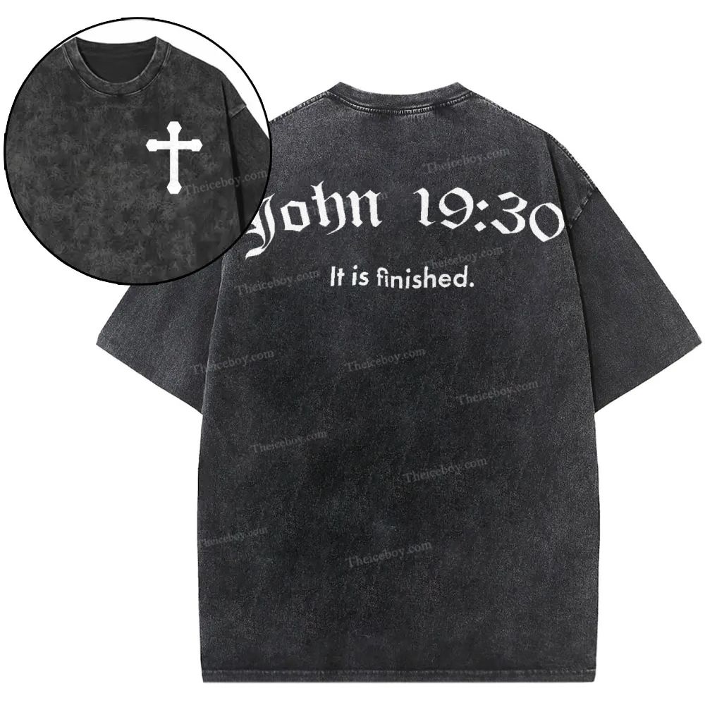John 19:30 Snowflake Vintage Washed T-Shirt