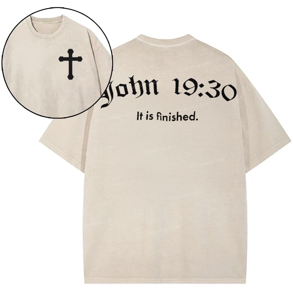 John 19:30 Snowflake Vintage Washed T-Shirt
