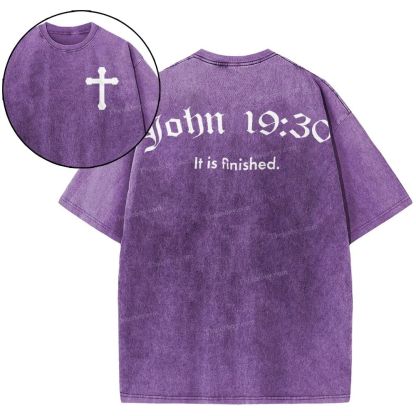 John 19:30 Snowflake Vintage Washed T-Shirt
