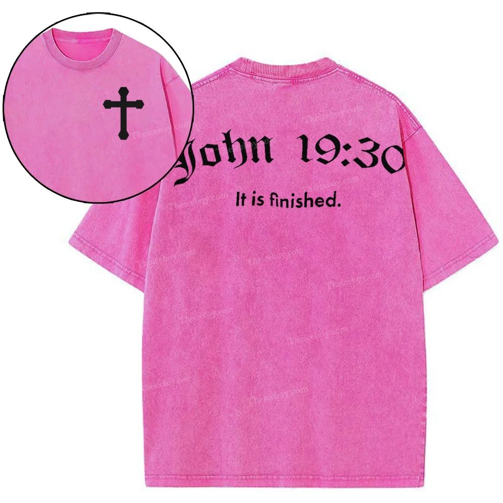 John 19:30 Snowflake Vintage Washed T-Shirt