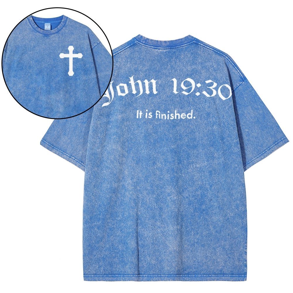 John 19:30 Snowflake Vintage Washed T-Shirt