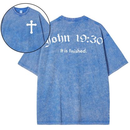 John 19:30 Snowflake Vintage Washed T-Shirt