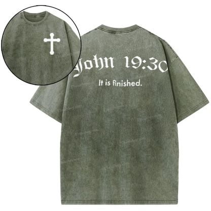 John 19:30 Snowflake Vintage Washed T-Shirt