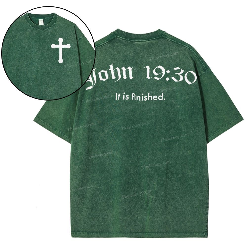 John 19:30 Snowflake Vintage Washed T-Shirt