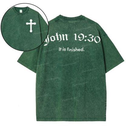John 19:30 Snowflake Vintage Washed T-Shirt