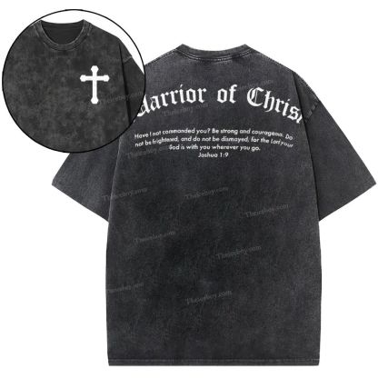 Warrior Of Christ Snowflake Vintage Washed T-Shirt