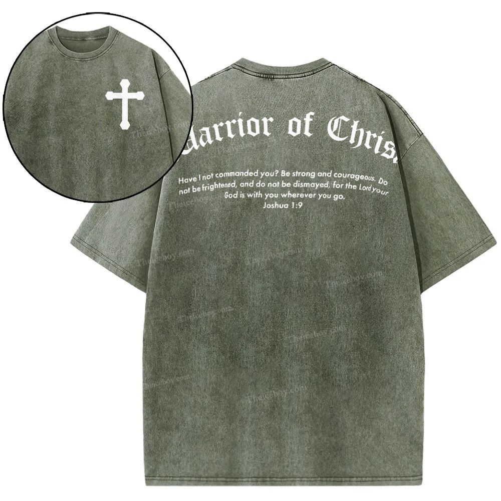 Warrior Of Christ Snowflake Vintage Washed T-Shirt