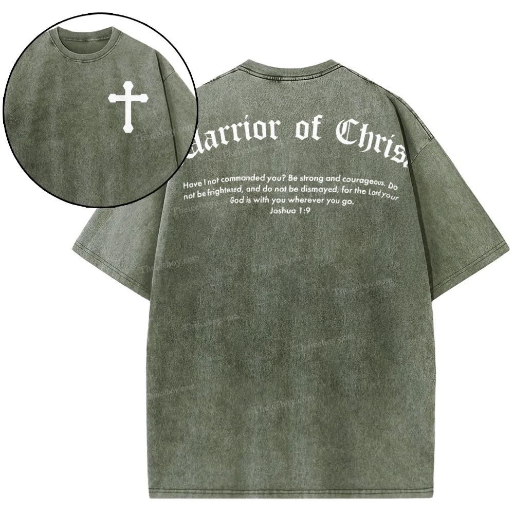 Warrior Of Christ Snowflake Vintage Washed T-Shirt
